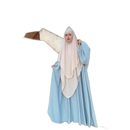 Vêtements ethniques ramadan plain treble khimar hijab abayas pour femmes musulmanes marron