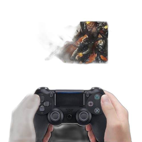 Vic manette de jeu sans fil compatible ps4 pour ordinateur portable avec vibration