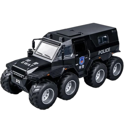 Voiture de collection police avec lumières clignotantes swat