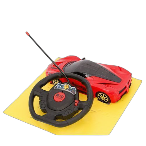 Voiture télécommandée avec volant pour enfants bleu