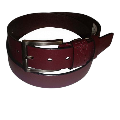 White ceinture en cuir marronpour hommes