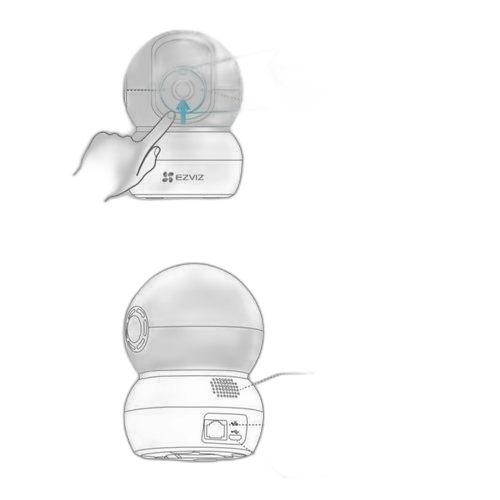 White label caméra sans fil intérieure 1080p full hd vision nocturne panoramique/inclinaison