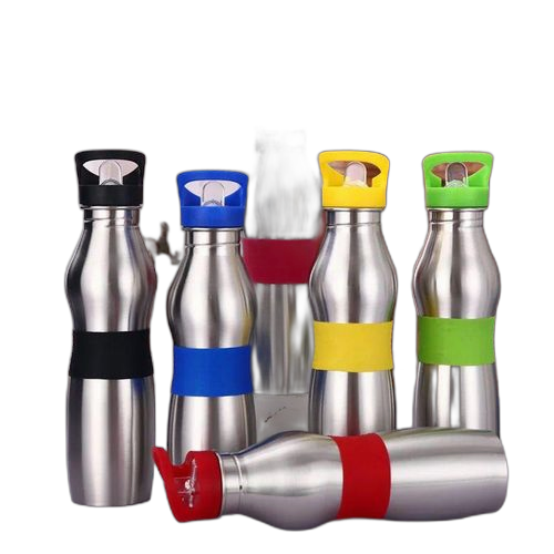 White label gourde d'eau en acier inoxydable 600ml multicolore.