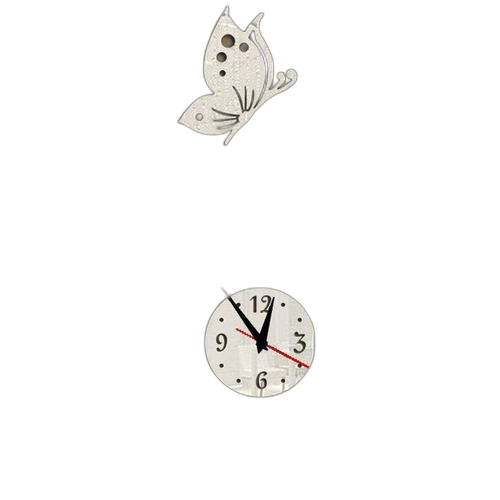 White label horloge fleur avec papillons miroir80 x 53cm – Image 5