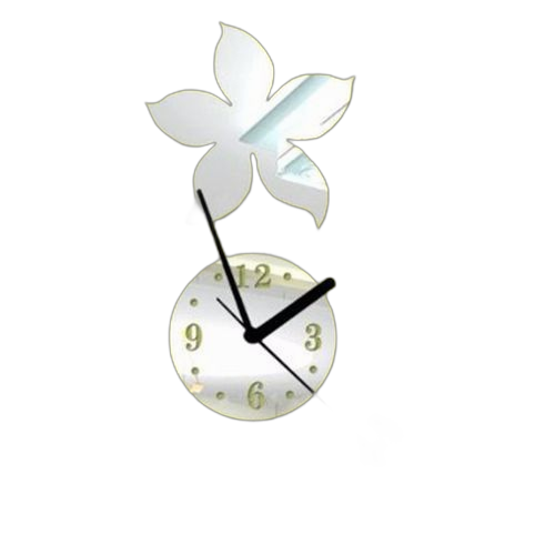 White label horloge murale avec des fleurs autour. Achetez en toute sérénité sur Diaytar