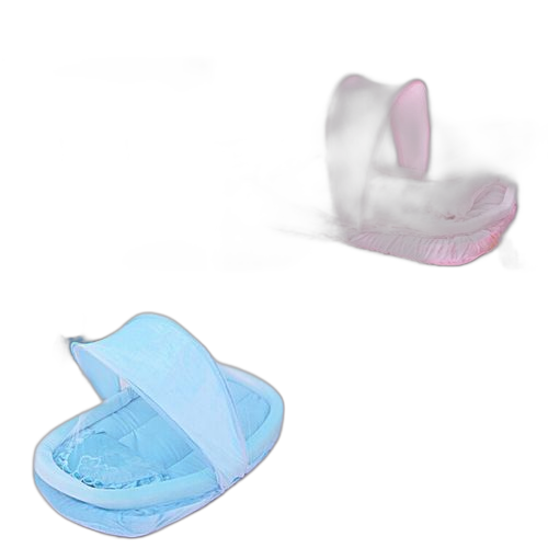 White label lit appoint bébé avec moustiquaire bleu