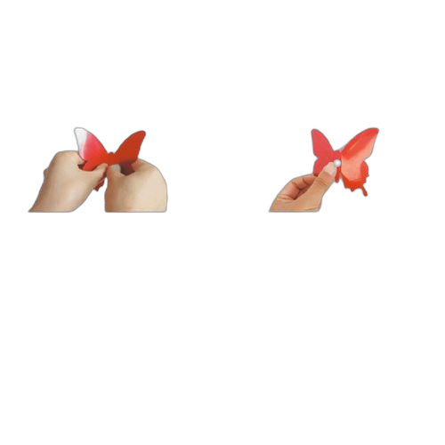 White label paquet de 12 stickers papillons rouge double aile. Plus de choix, moins de dépenses avec Diaytar