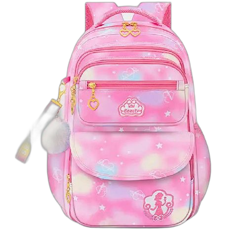 White label sac à dos scolaire très pratique rose