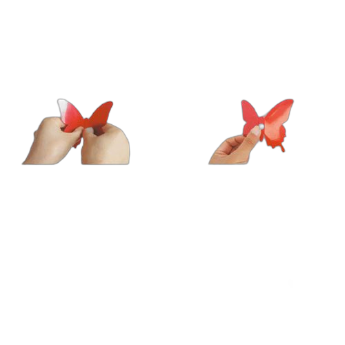 White label sticker papillons argenté avec motifs