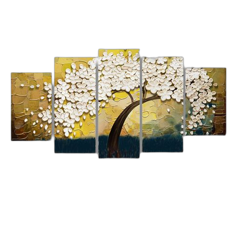 White label tableau 5 pièces floral
