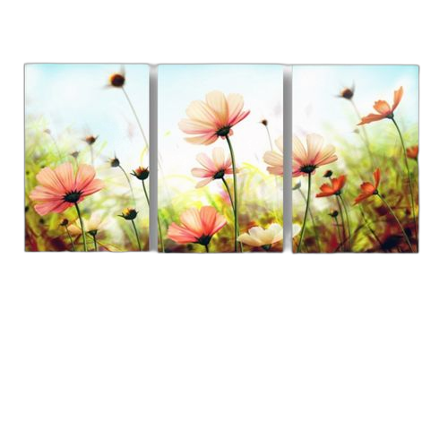 White label tableau floral 3 pièces dimension: 40 x 60cm x 3pces