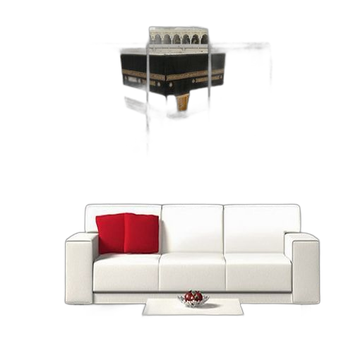 White label tableau islamique kaaba prosternation 5 pièces