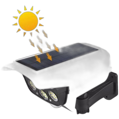 White lampe solaireled forme caméradetectecteur de mouvement extérieur
