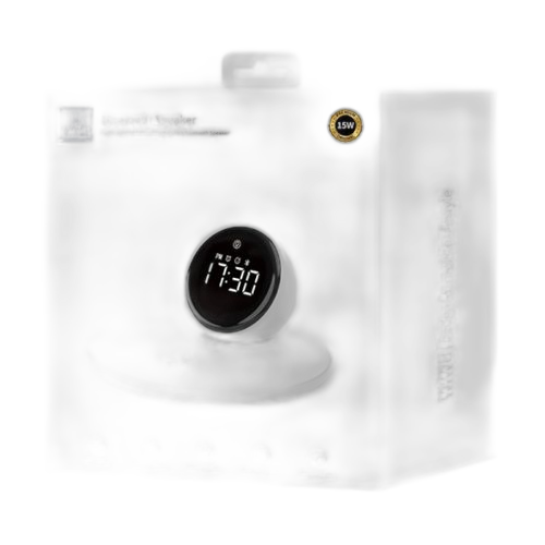 Wiwu chargeur sans fil wiwu wi w017 15w avec reveil et haut parleur bluetooth