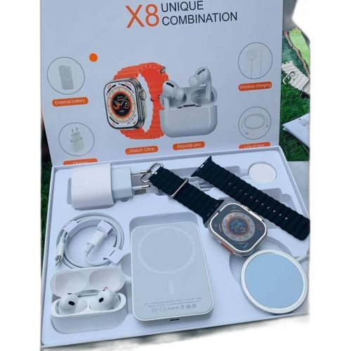 X8 unique combination 6in1 smart watch + bluetooth + power bank + chargeur