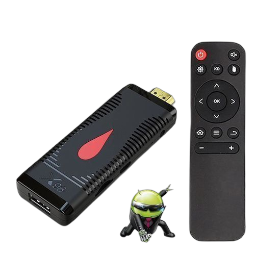 X96 smart tv stick 4k android 10 tv box wifi google 2+16g noir & rouge