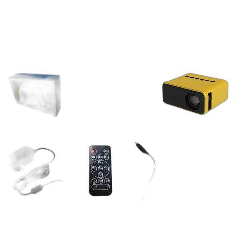 Yt500 mini vidéoprojecteur led 3d 1080p 4k jaune/noir