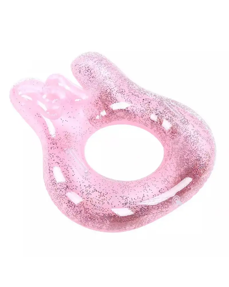 Petite bouee gonflable enfant lapin rose a paillettes_9084. DIAYTAR SENEGAL - L'Art de Trouver ce que Vous Aimez. Plongez dans notre assortiment varié et choisissez parmi des produits qui reflètent votre style et répondent à vos besoins.