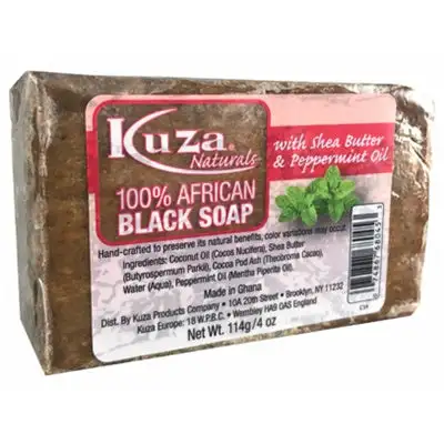 Kuza naturals savon noir 100 africain avec beurre de karite et huile de menthe poivree 4 oz_9917. DIAYTAR SENEGAL - Votre Portail Vers l'Exclusivité. Explorez notre boutique en ligne pour découvrir des produits uniques et raffinés, conçus pour ceux qui recherchent l'excellence.