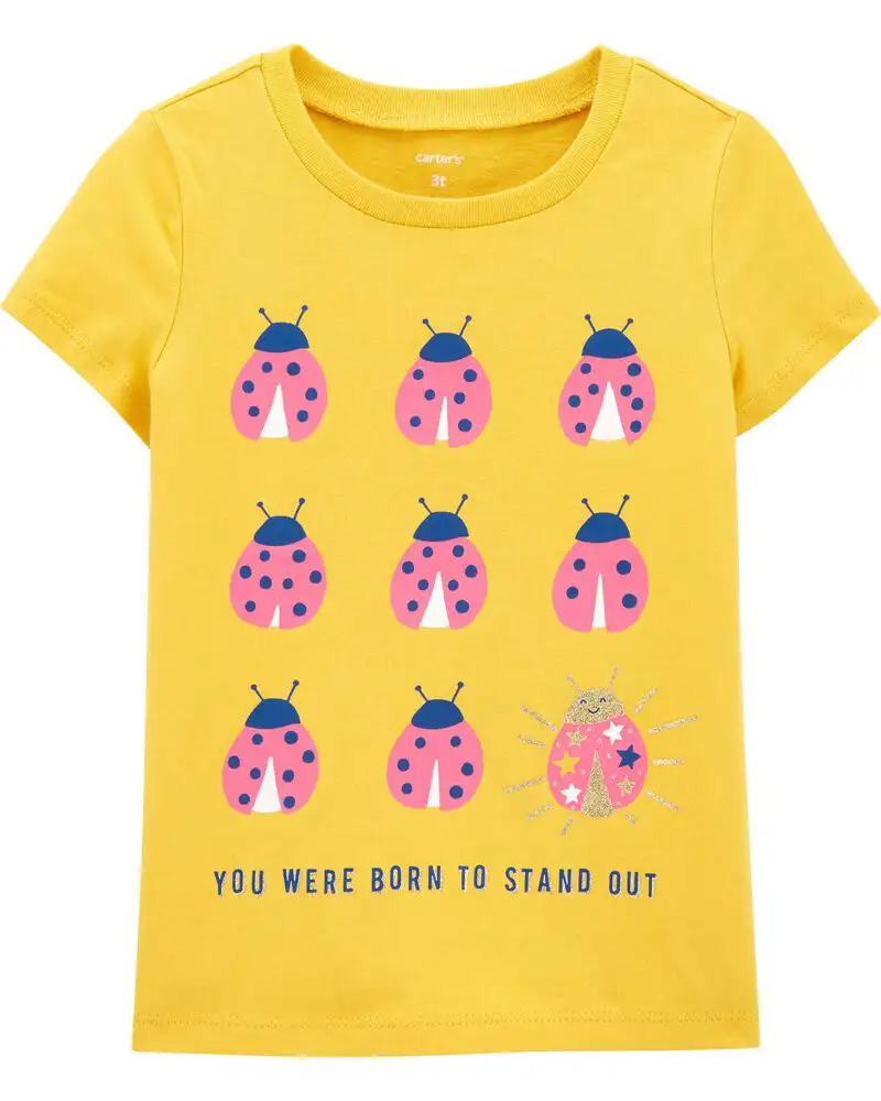 Ladybug jersey tee_2845. Bienvenue chez DIAYTAR SENEGAL - Où Chaque Achat Fait une Différence. Découvrez notre gamme de produits qui reflètent l'engagement envers la qualité et le respect de l'environnement.