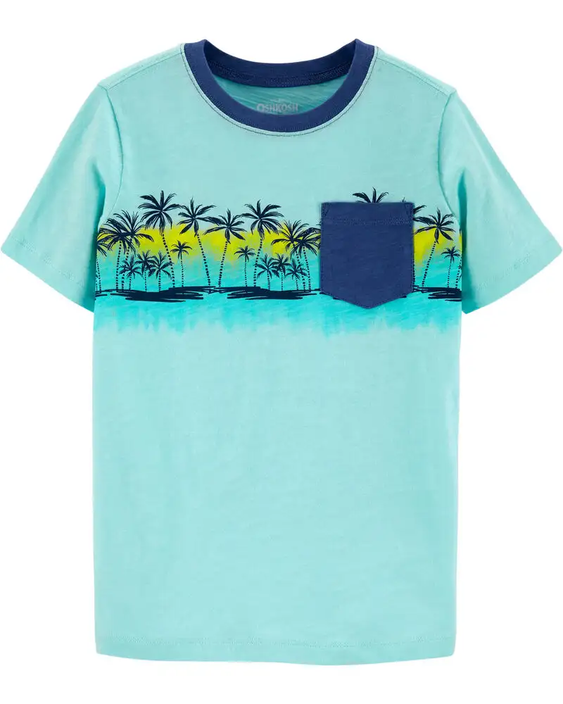 Palm tree pocket tee_8768. Bienvenue chez DIAYTAR SENEGAL - Où Choisir est une Invitation au Voyage. Explorez notre boutique en ligne et découvrez des produits qui vous transportent dans l'univers du Sénégal.