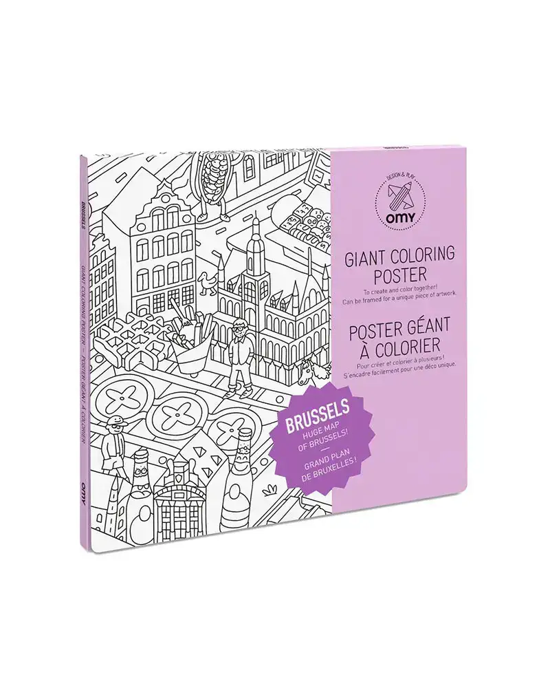 grande affiche à colorier omy (100x70cm) - bruxelles - default title. Boutique de cosmétiques au Sénégal