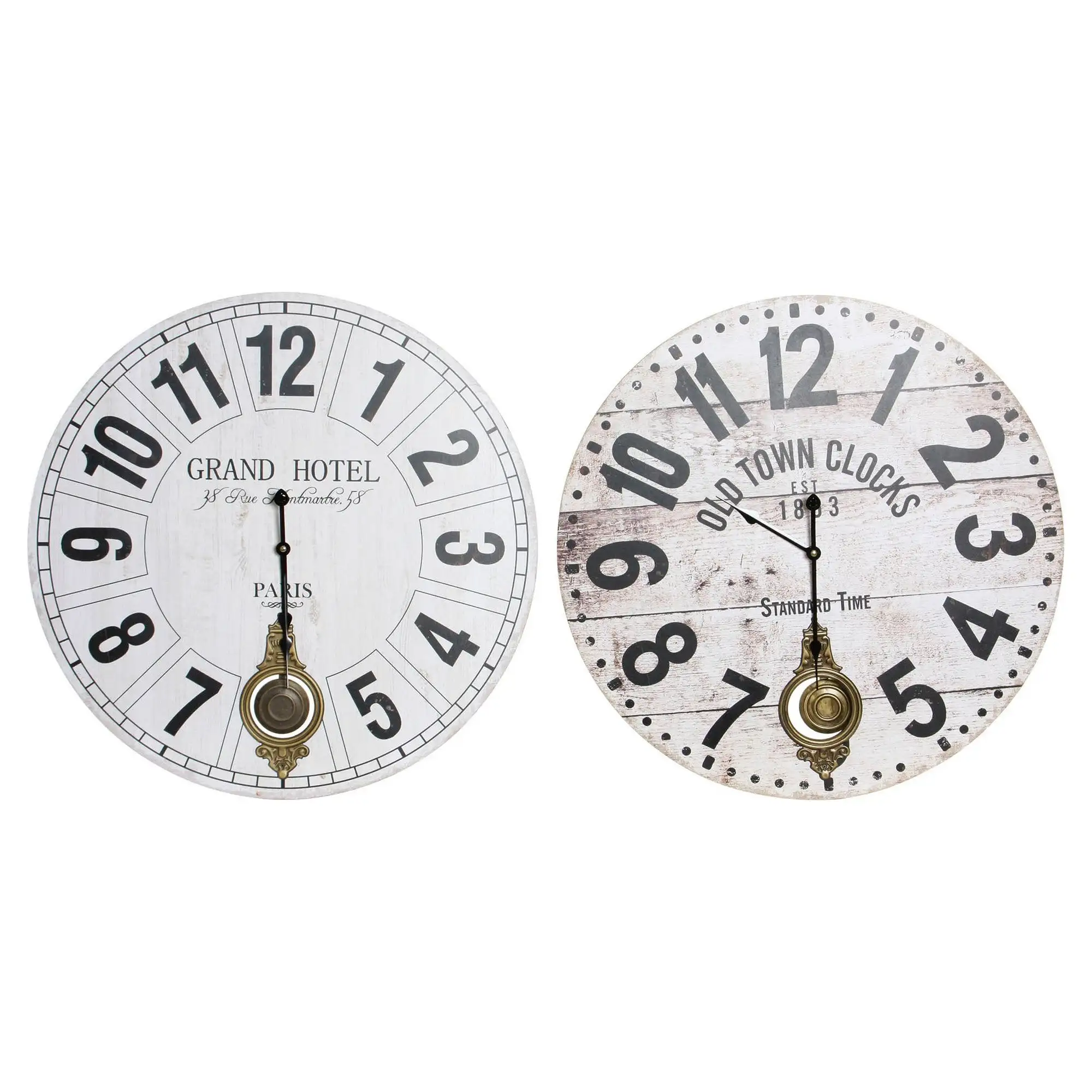 Horloge murale dkd home decor pendule metal mdf bois 2 pcs 58 x 4 x 58 cm_5391. DIAYTAR SENEGAL - L'Odyssée du Shopping à Votre Portée. Parcourez notre boutique en ligne et partez à la découverte d'articles qui rendront chaque jour spécial.