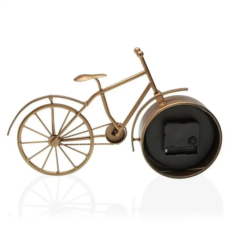 Horloge de table bicicle versa metal dore 6 x 20 x 33 cm 6 x 20 x 33 cm_9243. DIAYTAR SENEGAL - Votre Portail vers l'Extraordinaire. Parcourez nos collections et découvrez des produits qui vous emmènent au-delà de l'ordinaire, créant une expérience de shopping mémorable.
