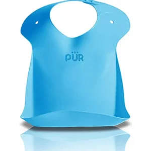 pür bavoir en plastique - bleu - default title. Boutique de cosmétiques au Sénégal