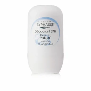 Deodorant roll on byphasse fleur de coton 24 heures 50 ml_8845. DIAYTAR SENEGAL - Votre Passage vers le Raffinement. Plongez dans notre univers de produits exquis et choisissez des articles qui ajoutent une touche de sophistication à votre vie.