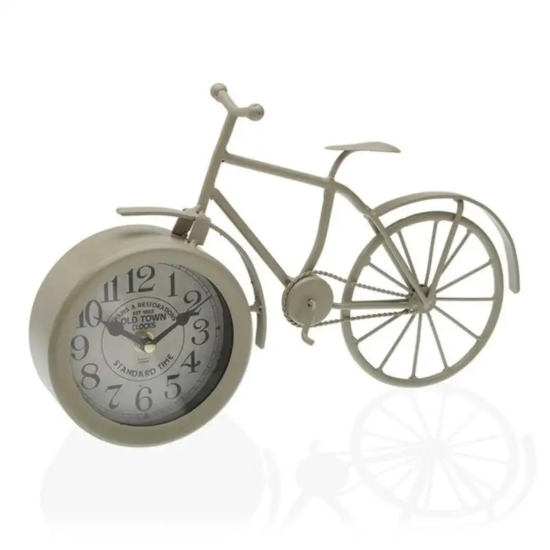 Horloge de table bicicle versa gris metal 6 x 20 x 33 cm 6 x 20 x 33 cm_2016. DIAYTAR SENEGAL - Où Chaque Produit a sa Place. Parcourez notre catalogue et choisissez des articles qui s'intègrent parfaitement à votre style et à votre espace.