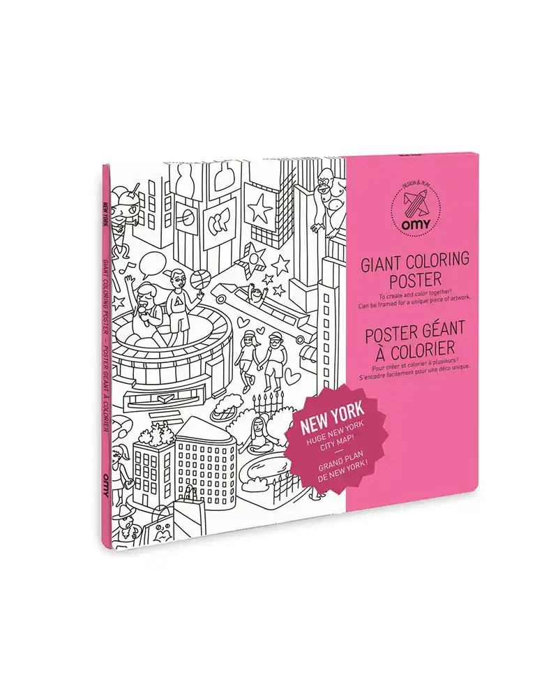 grande affiche à colorier omy (100x70cm) - new york - default title. Boutique de cosmétiques au Sénégal