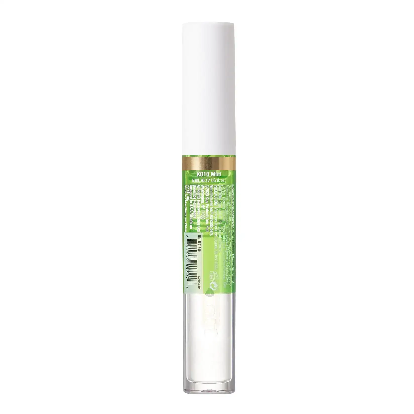 Kiss 100% Natural Lip Oil Gloss - MINT. Boutique de cosmétiques au Sénégal