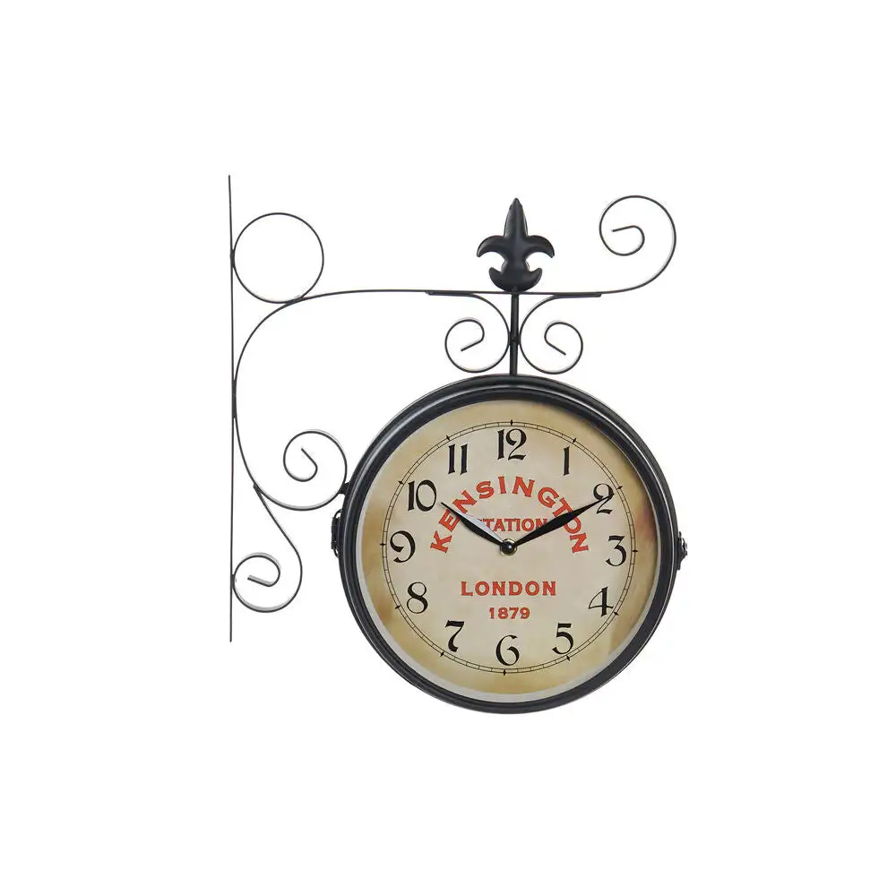 Horloge Murale DKD Home Decor Métal Noir (37 x 9 x 41 cm). Boutique de cosmétiques au Sénégal