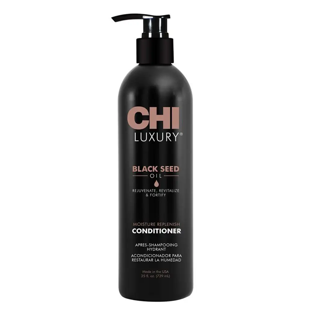 Cheveux secs chi luxury black seed oil moisture replenish conditioner 739ml_9083. DIAYTAR SENEGAL - Votre Destination de Shopping Authentique au Sénégal. Plongez dans notre boutique en ligne pour découvrir des produits qui célèbrent la riche culture et l'artisanat du pays.