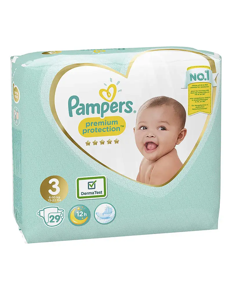 Pampers Premium Protection 29 Couches Taille 3 (6-10 kg)