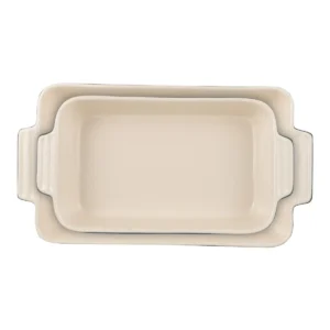 Plat à Gratin Bergner Excalibur 2 Pièces Vert Crème Grès. Boutique de cosmétiques au Sénégal