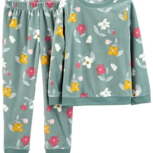 pyjama 2 pièces en polaire fleurs - 6a. Boutique de cosmétiques au Sénégal