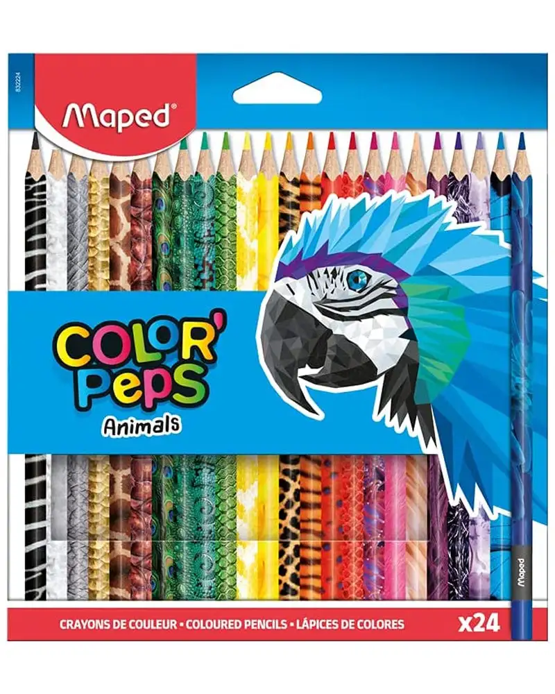Maped boite de 24 crayons colorpeps animaux_6182. DIAYTAR SENEGAL - Là où Chaque Produit Évoque une Émotion. Parcourez notre catalogue et choisissez des articles qui vous touchent et qui enrichissent votre expérience.