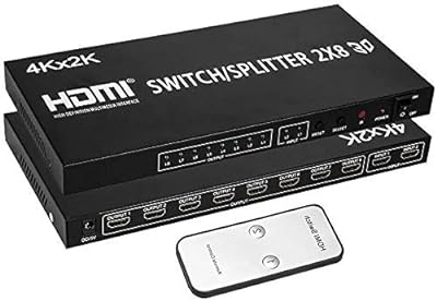 Autbye 2x8 hdmi matrix switcher répartiteur 2 par 8 amplificateur actif. DIAYTAR SENEGAL  : la destination incontournable pour des achats discount en ligne. Découvrez notre gamme complète de produits discount allant des indispensables de la maison aux dernières tendances en matière de gadgets et d'informatique. Faites des économies tout en obtenant des articles de qualité en un seul clic !