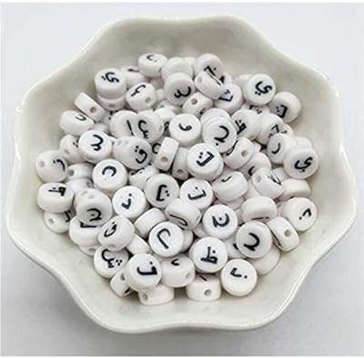 1000 PCS Perles pour Bracelet Lettres Perles Lettres Alphabet