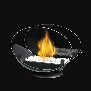 Bol à feu de table ovale ghy design avec verre double - DIAYTAR