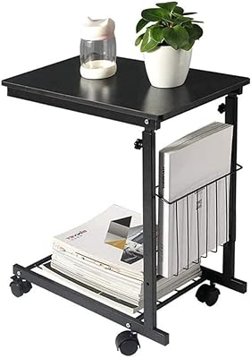 Table de chevet table d'appoint de canapé avec roulettes mobile lit  réglable pour ordinateur - DIAYTAR SÉNÉGAL