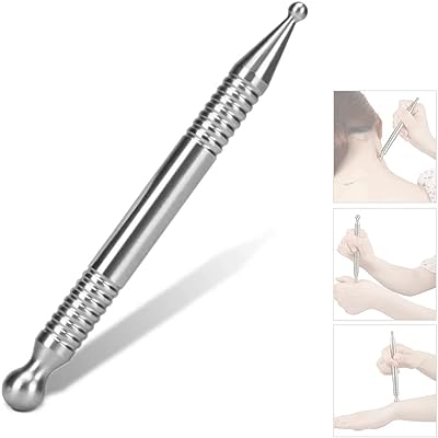 Stylo d'acupuncture masseur de tissus profonds stylo portatif en acier inoxydable pour soulager la douleur. DIAYTAR SENEGAL  est votre complice pour des achats malins. Explorez notre boutique en ligne et dénichez des affaires incroyables sur une gamme variée de produits, allant de l'informatique à la maison en passant par la mode. Optez pour des produits de qualité à prix discount, sans compromis.