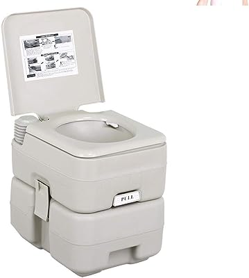 Toilettes de camping portables à chasse d'eau d'extérieur grises 5 gallons  20 l pour l'extérieur - DIAYTAR SÉNÉGAL