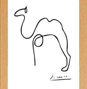 Calligraphie de chameau de pablo picasso de sturt valley dans un cadre en verre. DIAYTAR SENEGAL - votre guichet unique pour des produits discount dans tous les domaines. Redécorez votre maison, améliorez votre cuisine, restez à la pointe de la mode et profitez des derniers gadgets, le tout à des prix exceptionnels. Dites adieu aux achats coûteux et bienvenue aux bonnes affaires !