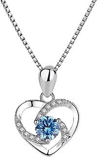 N0054 collier pendentif coeur en zircon bleu plaqué argent avec cristaux de pierre. DIAYTAR SENEGAL  : la destination incontournable pour des achats discount en ligne. Découvrez notre gamme complète de produits discount allant des indispensables de la maison aux dernières tendances en matière de gadgets et d'informatique. Faites des économies tout en obtenant des articles de qualité en un seul clic !