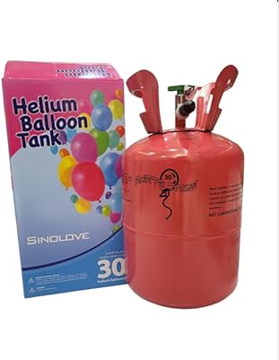 Réservoir d'hélium avec 30 ballons orange - Orange - Gaz d'hélium avec des  ballons