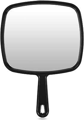 Miroir de barbier à main extra large avec poignée (carré noir. DIAYTAR SENEGAL, votre destination en ligne pour des produits de maison à prix réduits. Découvrez notre vaste collection d'articles pour la cuisine, la décoration, le rangement et bien plus encore. Avec nous, équiper votre maison devient simple et économique.