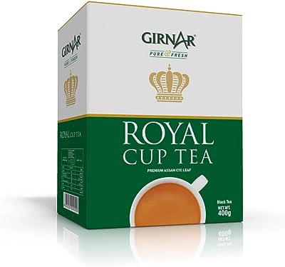 Thé noir en vrac girnar royal cup 400g. DIAYTAR SENEGAL  vous propose une expérience de shopping inoubliable : explorez notre boutique en ligne pour trouver des réductions incroyables sur des produits pour la maison, l'électroménager, l'informatique et la mode. Ne sacrifiez pas la qualité pour des économies, grâce à DIAYTAR SENEGAL !